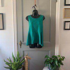 Anthropologie Deletta Peplum Tank Turquoise Teal